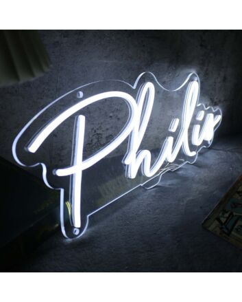 Philis White Neon Sign