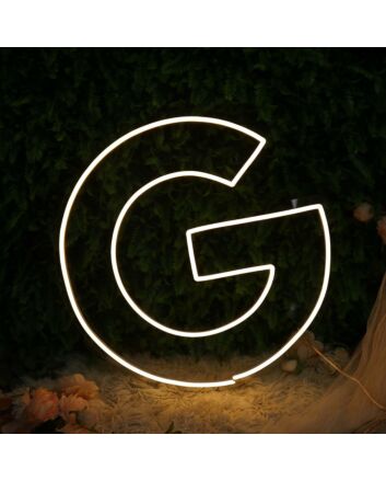 Letter G Yellow Neon Sign