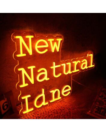 New Natural Line Orange Neon Sign