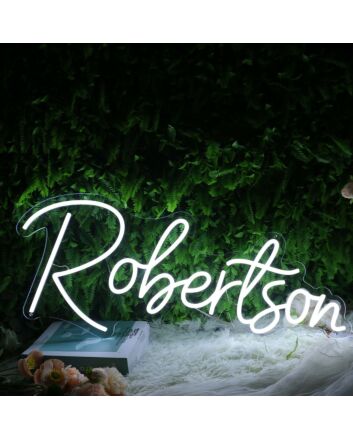Robertson White LED Neon Sign
