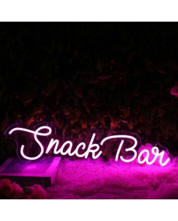 Snack Bar Pink Neon Sign