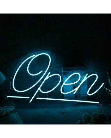 Blue Open LED Neon Sign