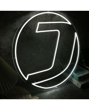J White Custom Neon Sign