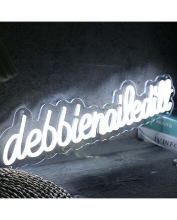 Debbienaileditt White Neon Sign