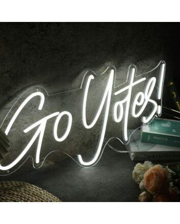Go Yotes White Neon Sign