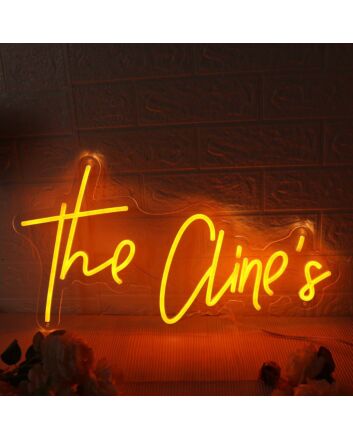 The Clines Orange Neon Sign