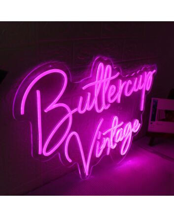 Buttercup Vintage Pink Neon Sign