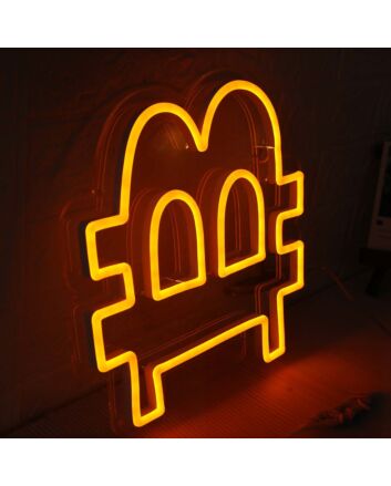 Baht Currency Symbol Yellow Neon Sign