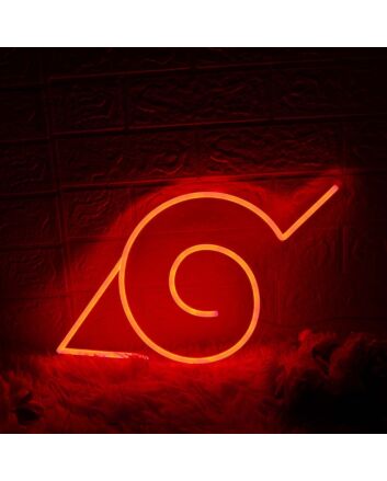 Konoha Village Red Neon Sign