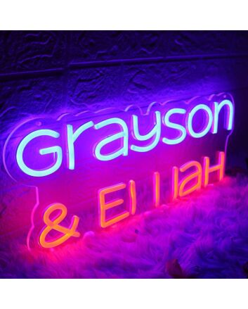 Grayson And Elijah Custom Neon Sign