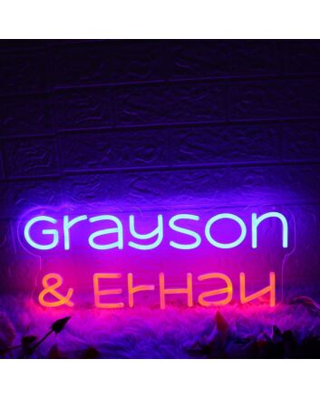 Grayson And Elijah Custom Neon Sign