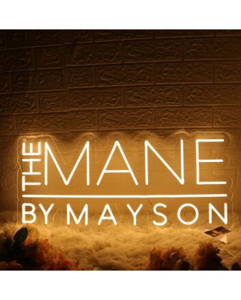 The Mane By Mayson Yellow Neon Sign