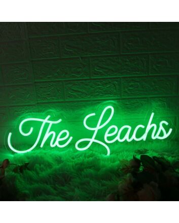 The Leachs Green Neon Sign