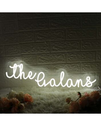 The Galans White Neon Sign