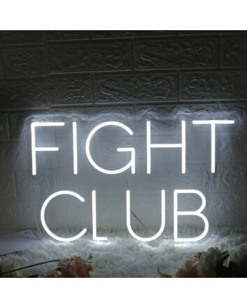 Fight Club White Neon Sign