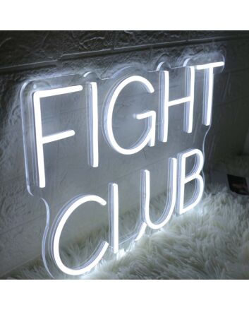 Fight Club White Neon Sign