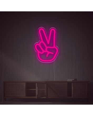 Victory Gesture LED Neon Sign