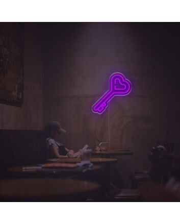 Heart Key LED Neon Sign