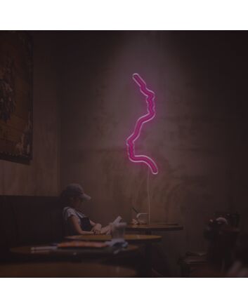 Woman Faces Outline LED Neon Sign