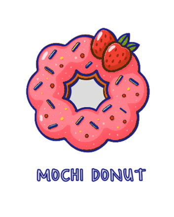 Custom UV LED Mochi Donut Neon 30inch wide