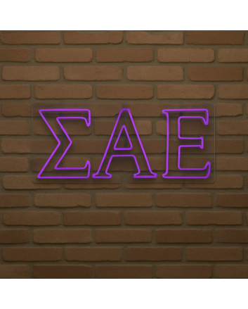 Sigma Alpha Epsilon (ΣΑΕ) LED Neon Sign – Fraternity House, Dorm &amp; Game Room Decor