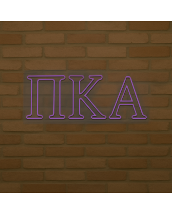 Pi Kappa Alpha ΠΚΑ LED Neon Sign Ideal for Chapter House Decor and Campus Pride