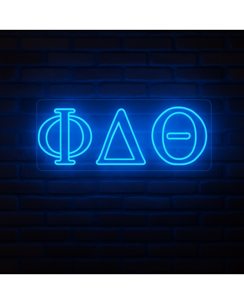 Phi Delta Theta ΦΔΘ LED Neon Sign Perfect for Greek Life Gatherings and Chapter Houses