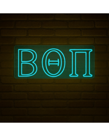 Beta Theta Pi ΒΘΠ LED Neon Sign for Brotherhood Events and Fraternity Decor