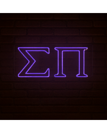 Sigma Pi ΣΠ LED Neon Sign for Brotherhood Events and Fraternity Decor