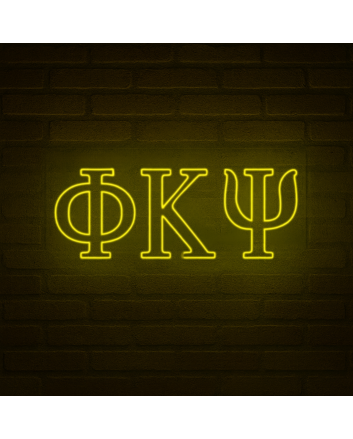 Phi Kappa Psi ΦΚΨ LED Neon Sign Ideal for Campus Pride and Fraternity Decor