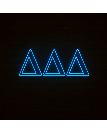 Delta Delta Delta ΔΔΔ LED Neon Sign for Sisterhood Events and Sorority Decor