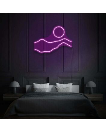 Minimalist Sun and Mountain LED Sign