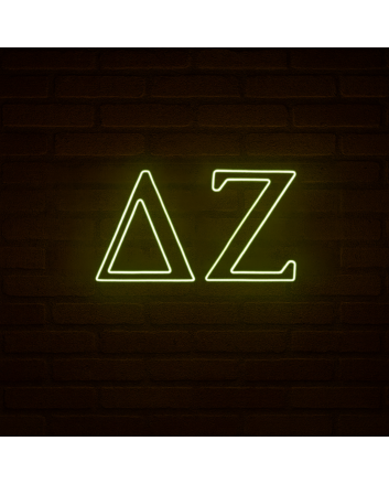 Delta Zeta ΔΖ LED Neon Sign for Sisterhood Events and Sorority Decor