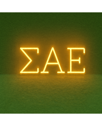 Sigma Alpha Epsilon ΣΑΕ LED Neon Sign for Brotherhood Events and Fraternity Decor