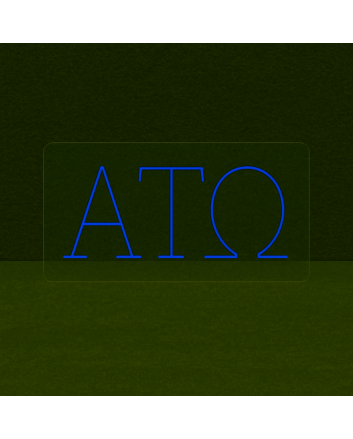 Alpha Tau Omega ΑΤΩ LED Neon Sign Showcasing Brotherhood and Fraternity Values