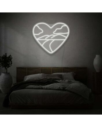 Heart With Landscape LED Sign