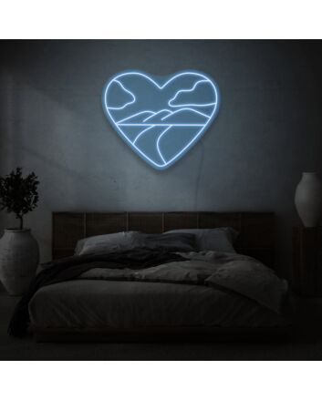 Heart With Landscape LED Sign