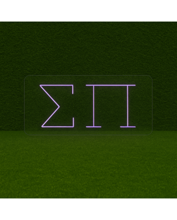 Sigma Pi ΣΠ LED Neon Sign for Brotherhood Events and Fraternity Decor