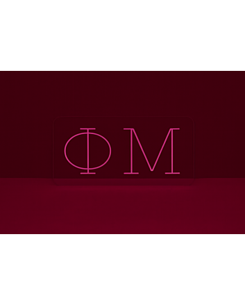 Phi Mu ΦΜ LED Neon Sign for Sisterhood Events and Sorority Decor