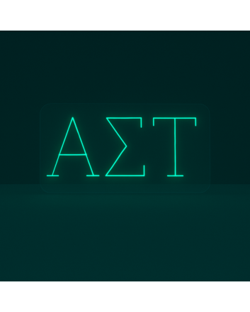 Alpha Sigma Tau ΑΣΤ LED Neon Sign Celebrating Sisterhood and Empowerment