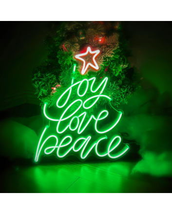 Love Peace Neon Sign Illuminate Your Space with Happiness, Affection, and Tranquility