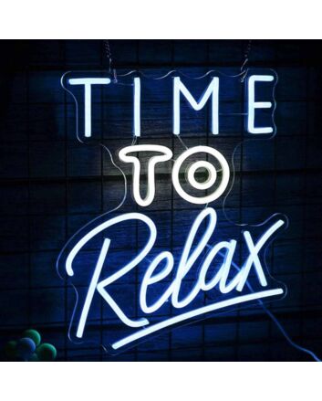 Time to Relax Bedroom Deco Neon Sign
