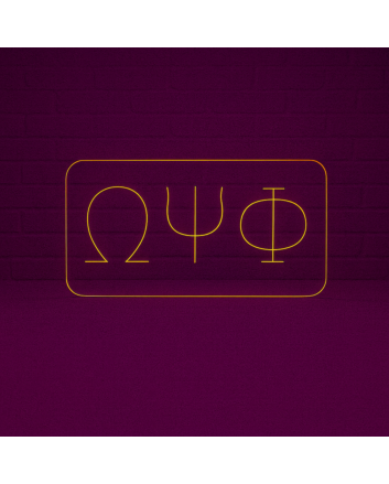 Omega Psi Phi ΩΨΦ LED Neon Sign Celebrating Friendship and Brotherhood