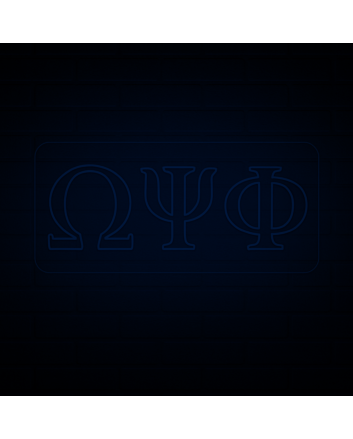 Omega Psi Phi ΩΨΦ LED Neon Sign Celebrating Brotherhood and Service