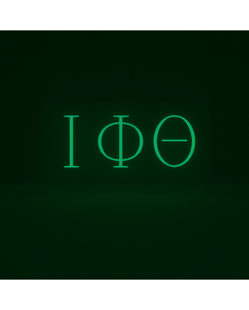 Iota Phi Theta ΙΦΘ LED Neon Sign Celebrating Brotherhood and Perseverance