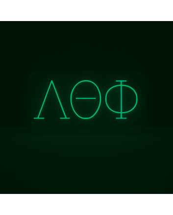 Lambda Theta Phi ΛΘΦ LED Neon Sign Celebrating Brotherhood and Unity