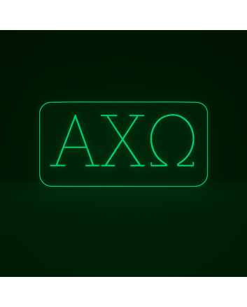 Alpha Chi Omega ΑΧΩ LED Neon Sign Celebrating Sisterhood and Strength