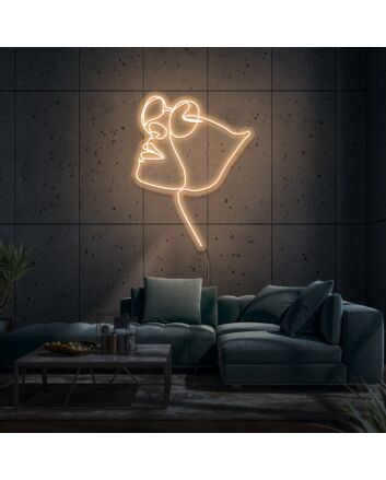 Face With Glasses LED Sign