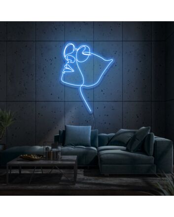 Face With Glasses LED Sign