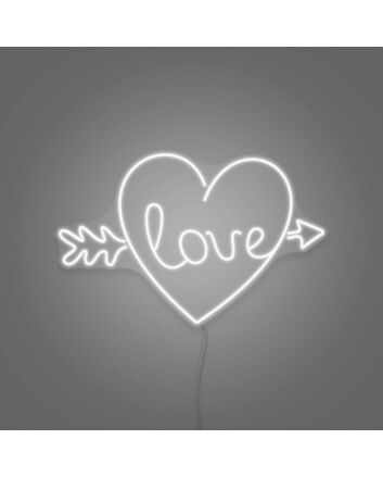 Arrow Heart Love Custom Neon Sign